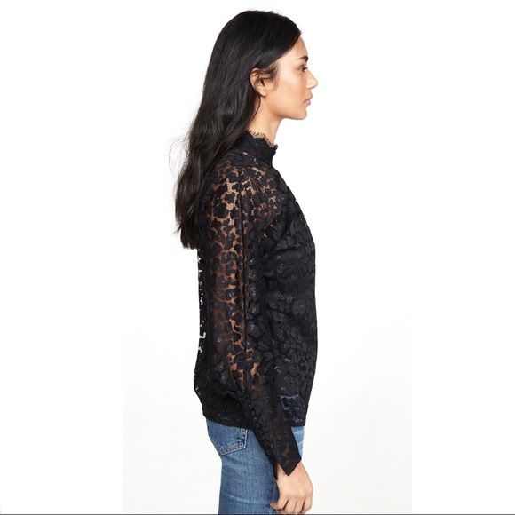 NEW SALONI BLACK LACE BLOUSE - Picture 5 of 9